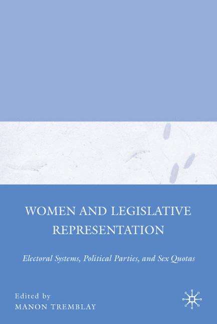 Book cover of Women and Legislative Representation