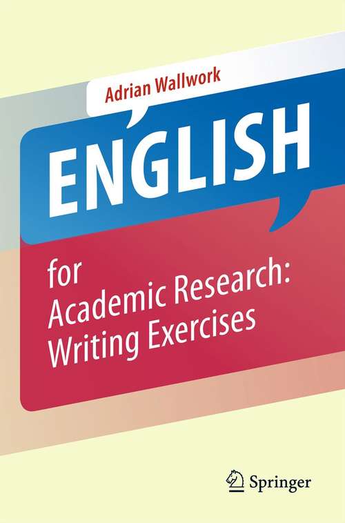 Book cover of English for Academic Research: Writing Exercises