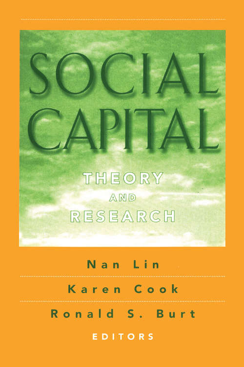 Book cover of Social Capital: Theory and Research