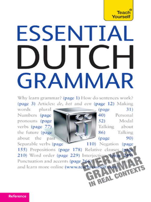 Book cover of Essential Dutch Grammar: Teach Yourself