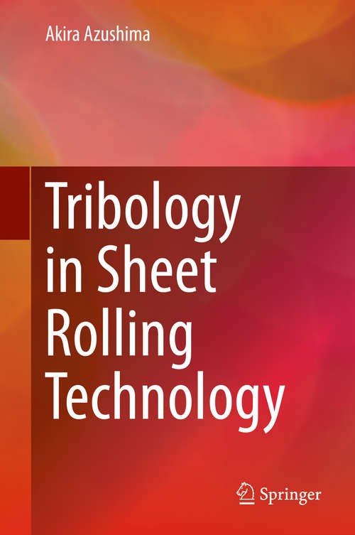 Book cover of Tribology in Sheet Rolling Technology