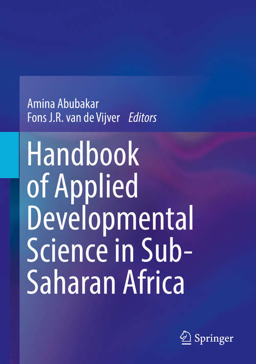 Book cover of Handbook of Applied Developmental Science in Sub-Saharan Africa