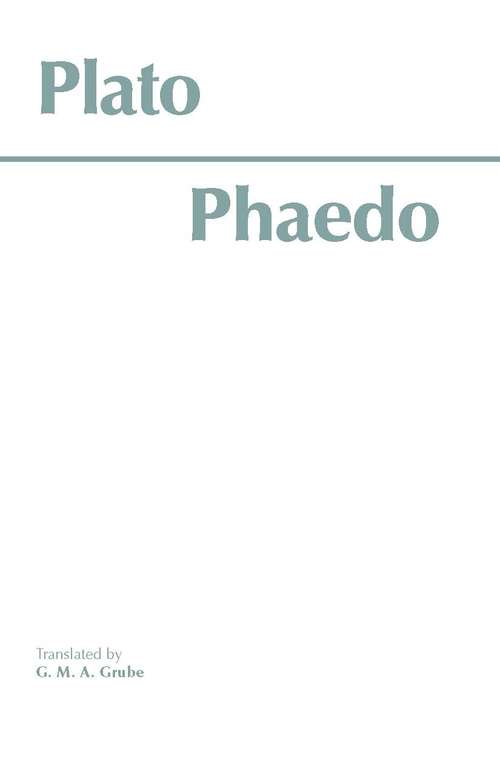 Book cover of Phaedo