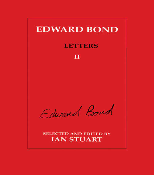 Book cover of Edward Bond: Letters 2