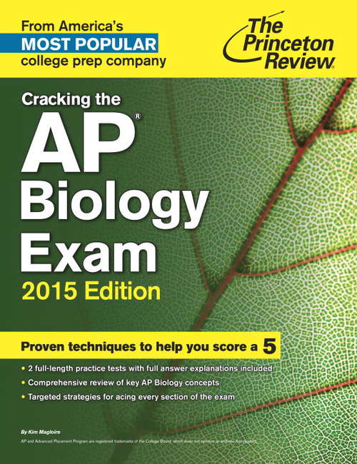 Book cover of Cracking the AP Biology Exam, 2015 Edition