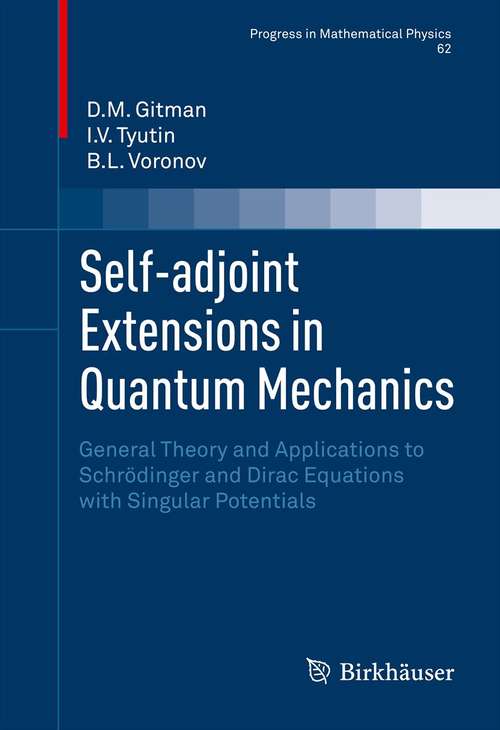 Book cover of Self-adjoint Extensions in Quantum Mechanics