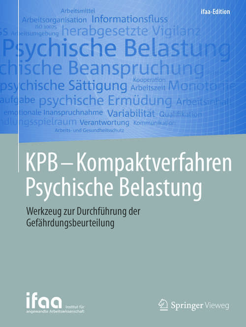 Book cover of KPB - Kompaktverfahren Psychische Belastung