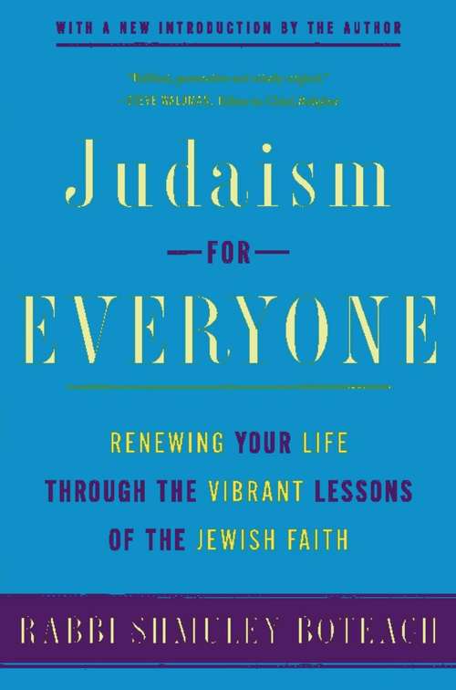 Book cover of Judaism for Everyone: Renewing Your Life Through the Vibrant Lessons of the Jewish Faith