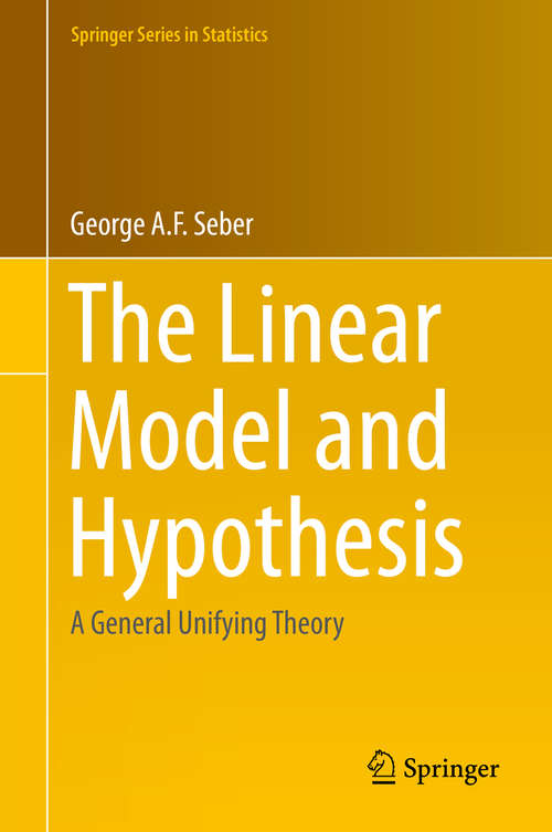 Book cover of The Linear Model and Hypothesis