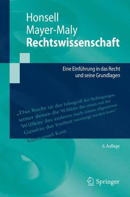 Book cover of Rechtswissenschaft
