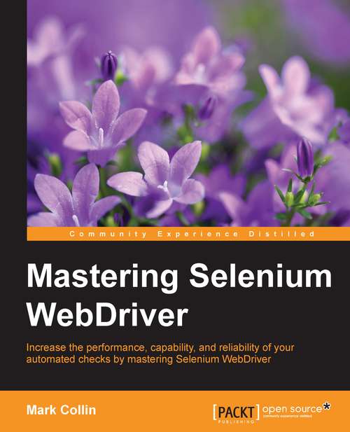Book cover of Mastering Selenium WebDriver