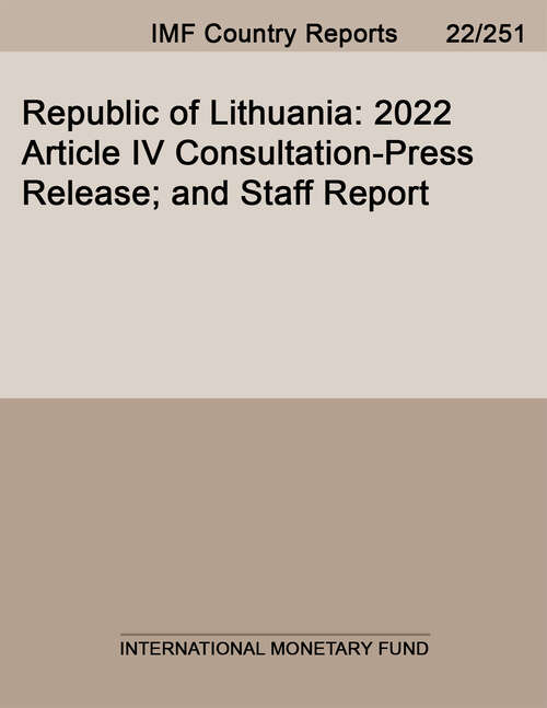 Book cover of Republic of Lithuania: 2022 Article IV Consultation-Press Release; and Staff Report