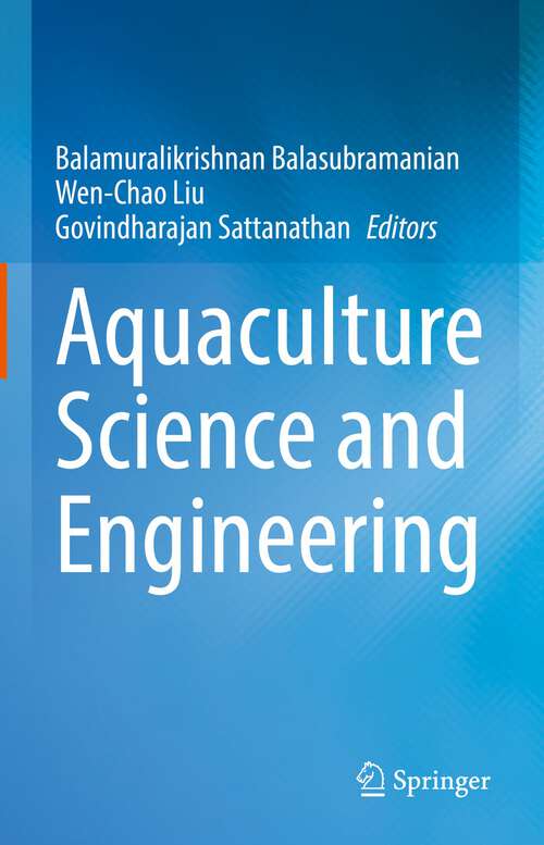 Book cover of Aquaculture Science and Engineering (1st ed. 2022)