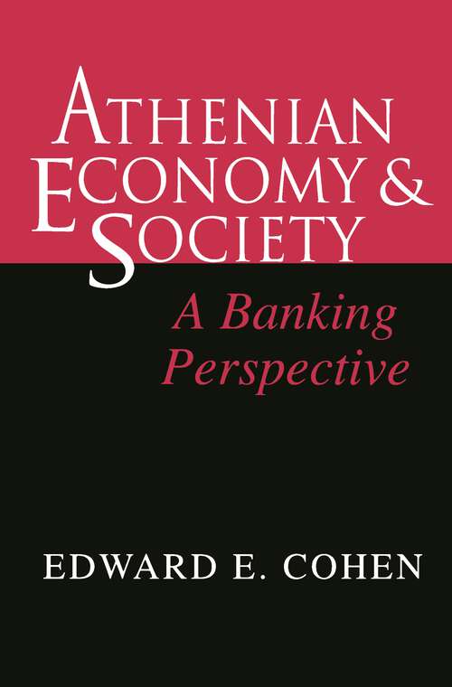 Book cover of Athenian Economy and Society: A Banking Perspective