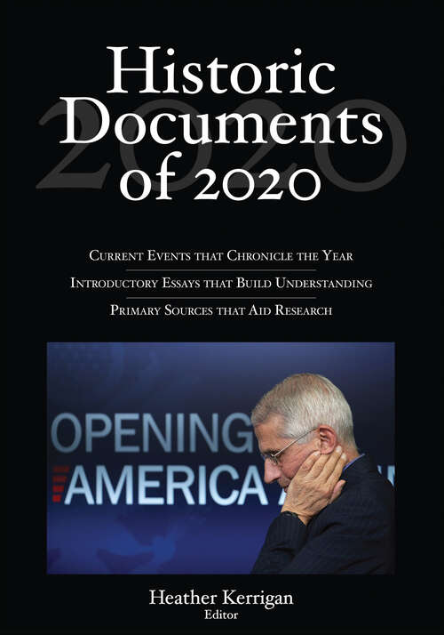 Book cover of Historic Documents of 2020 (Historic Documents)