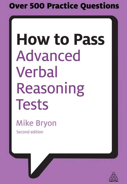 Book cover of How to Pass Advanced Verbal Reasoning Tests