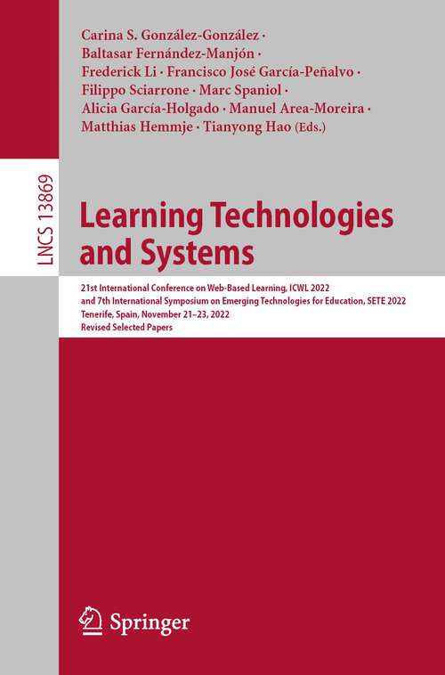 Cover image of Learning Technologies and Systems