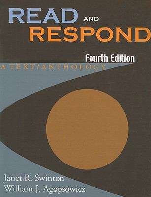 Book cover of Read and Respond : A Text/Anthology (Fourth Edition)