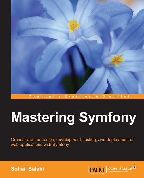 Book cover of Mastering Symfony