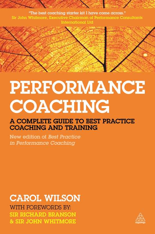 Book cover of Performance Coaching