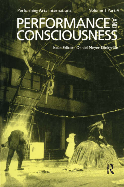 Book cover of Performance & Consciousness