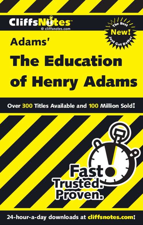 Book cover of CliffsNotes on Adams' The Education of Henry Adams
