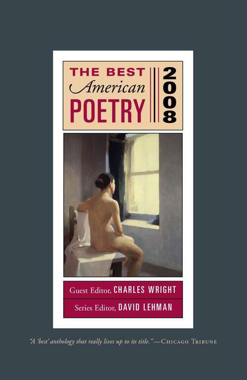 Book cover of The Best American Poetry 2008