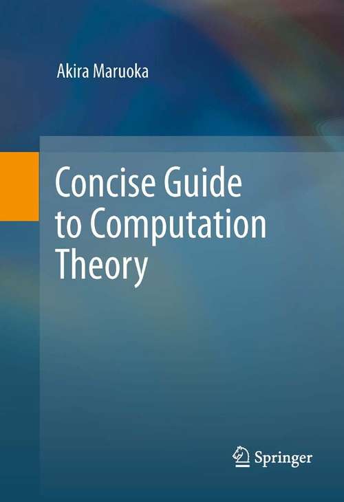 Book cover of Concise Guide to Computation Theory
