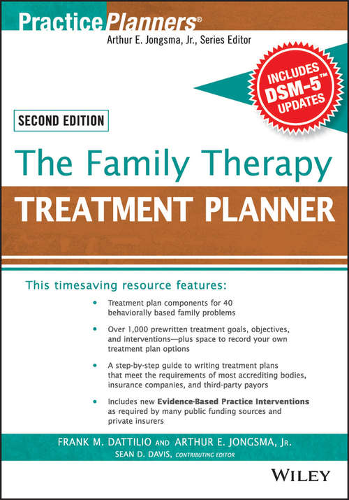 Book cover of The Family Therapy Treatment Planner, with DSM-5 Updates, 2nd Edition (2) (PracticePlanners)