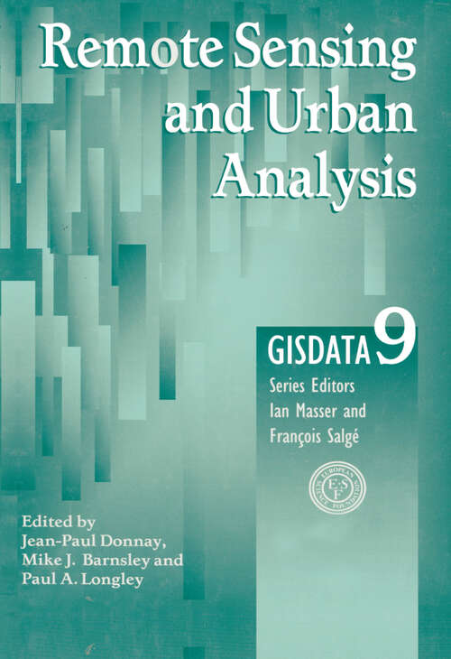 Book cover of Remote Sensing and Urban Analysis: GISDATA 9 (1)
