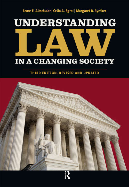 Book cover of Understanding Law in a Changing Society