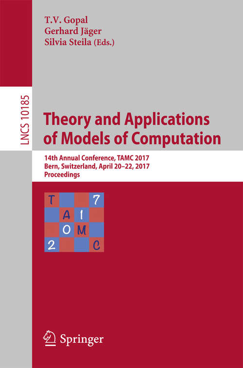 Book cover of Theory and Applications of Models of Computation