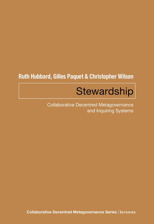 Book cover of Stewardship: Collaborative Decentred Metagovernance and Inquiring Systems