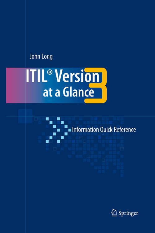 Book cover of ITIL Version 3 at a Glance