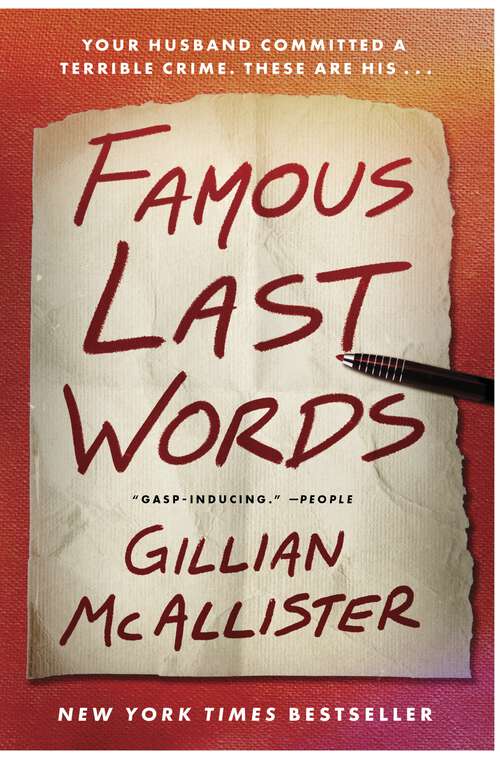 Book cover of Famous Last Words: A Novel