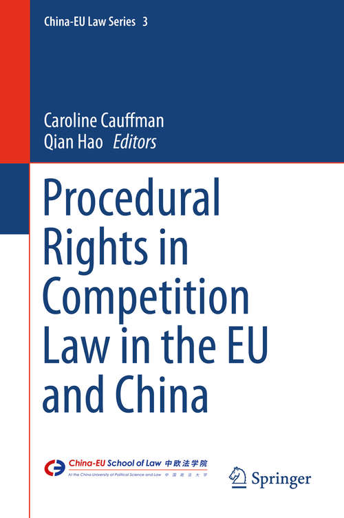 Book cover of Procedural Rights in Competition Law in the EU and China