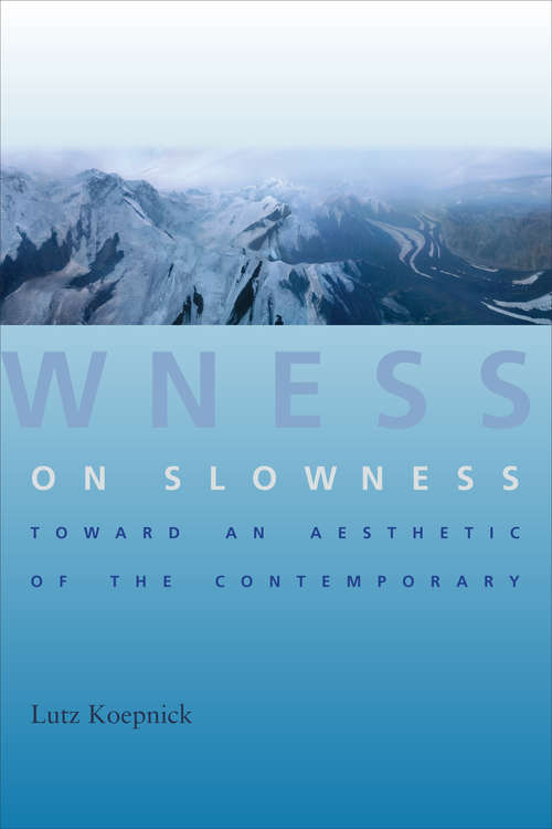 Book cover of On Slowness: Toward an Aesthetic of the Contemporary (Columbia Themes in Philosophy, Social Criticism, and the Arts)