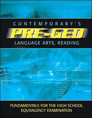Book cover of Contemporary's Pre-GED Language Arts, Reading