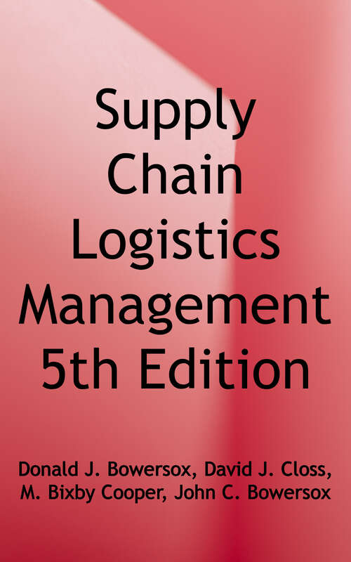 Book cover of Supply Chain Logistics Management (5th Edition)