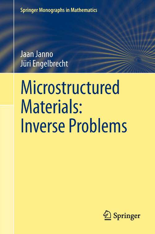 Book cover of Microstructured Materials: Inverse Problems