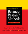 Essentials of Business Research Methods: Third Edition