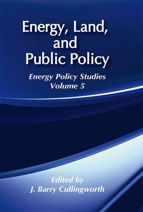 Cover image of Energy, Land and Public Policy