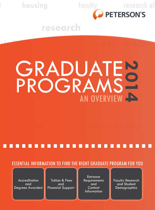 Book cover of Graduate & Professional Programs: An Overview 2011 (Grad #1)
