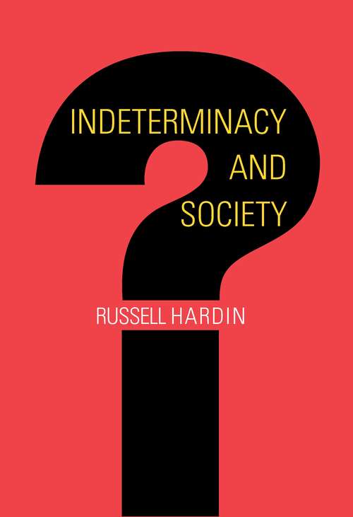 Book cover of Indeterminacy and Society