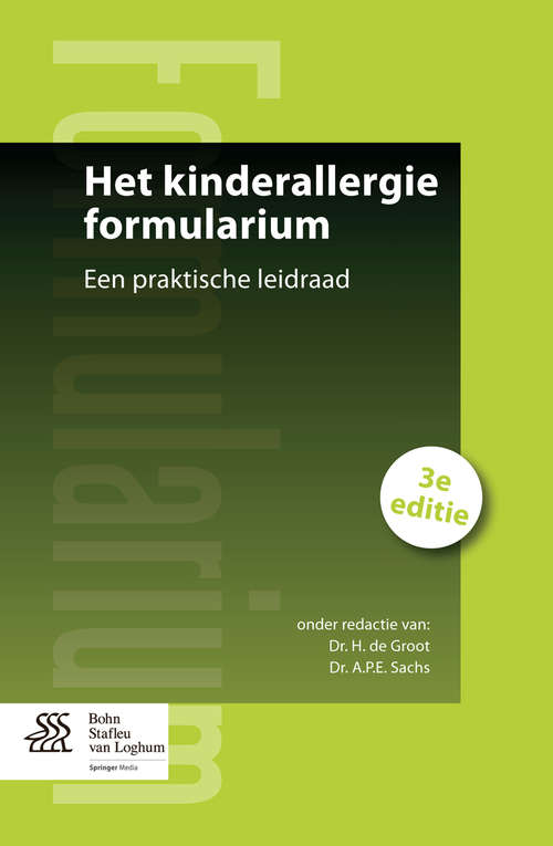 Book cover of Het kinderallergie formularium: Een praktische leidraad