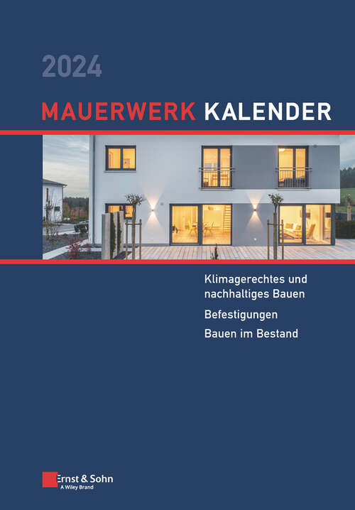 Book cover of Mauerwerk-Kalender 2024: Schwerpunkte (Mauerwerk-Kalender)