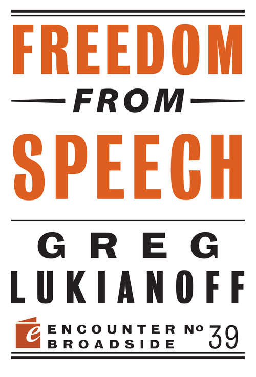 Book cover of Freedom from Speech