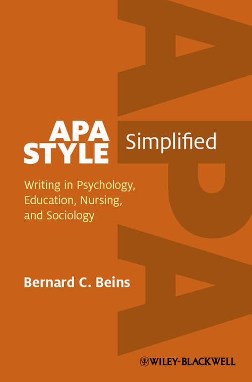 Book cover of APA Style Simplified