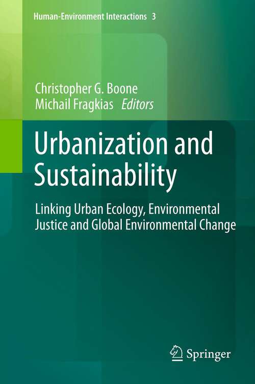 Book cover of Urbanization and Sustainability