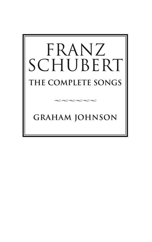Book cover of Franz Schubert: The Complete Songs